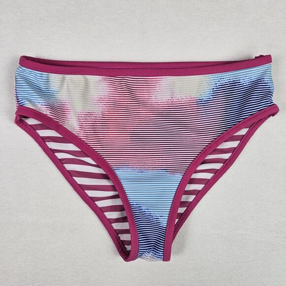 Eddie Bauer Girls Reversible Swimsuit Size 7/8 M Tankini Bikini Beach Pink Pool - Picture 8 of 14